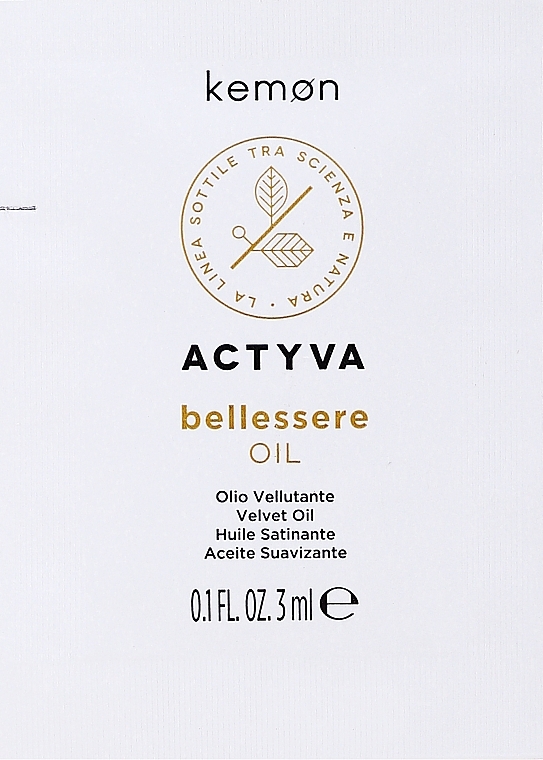 Hair Oil - Kemon Actyva Bellessere Oil (oil/25x3ml) — photo N2