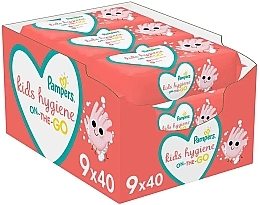 Fragrances, Perfumes, Cosmetics Baby Wet Wipes, 9x40 pcs - Pampers Kids On The Go