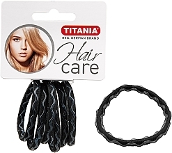 Anti Ziep Hair Tie, nylon, 6 pcs, black - Titania — photo N1