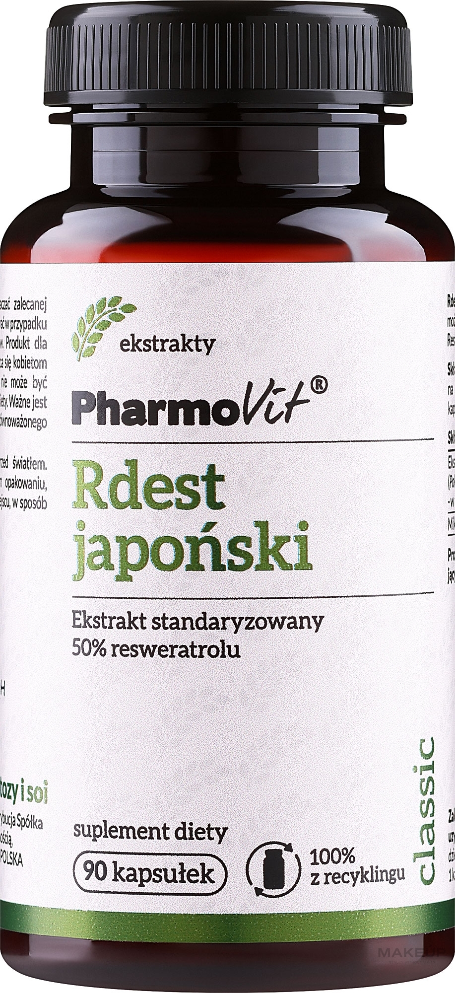Dietary Supplement 'Reynoutria Japonica' - Pharmovit — photo 90 szt.