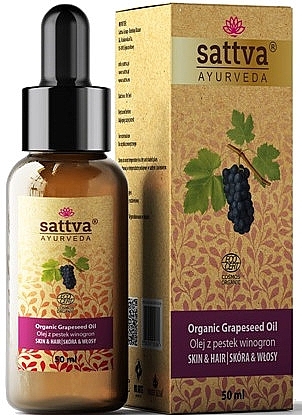 Grapeseed Oil - Sattva Ayurveda Organic Grapeseed Oil — photo N1