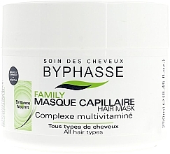 Fragrances, Perfumes, Cosmetics Multivitamin Complex Hair Mask for All Hair Types - Byphasse Family Multivitamin Complexe Mask