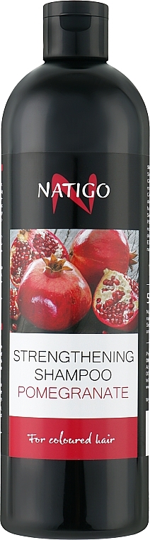 Strengthening Shampoo for Coloured Hair 'Pomegranate' - Natigo Thickening Shampoo — photo N1