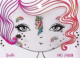 Face Tattoo, unicorn - Snails Face Tattoo — photo N1