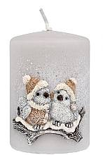 Fragrances, Perfumes, Cosmetics Decorative Candle "Wren", 7x10 cm, grey - Artman