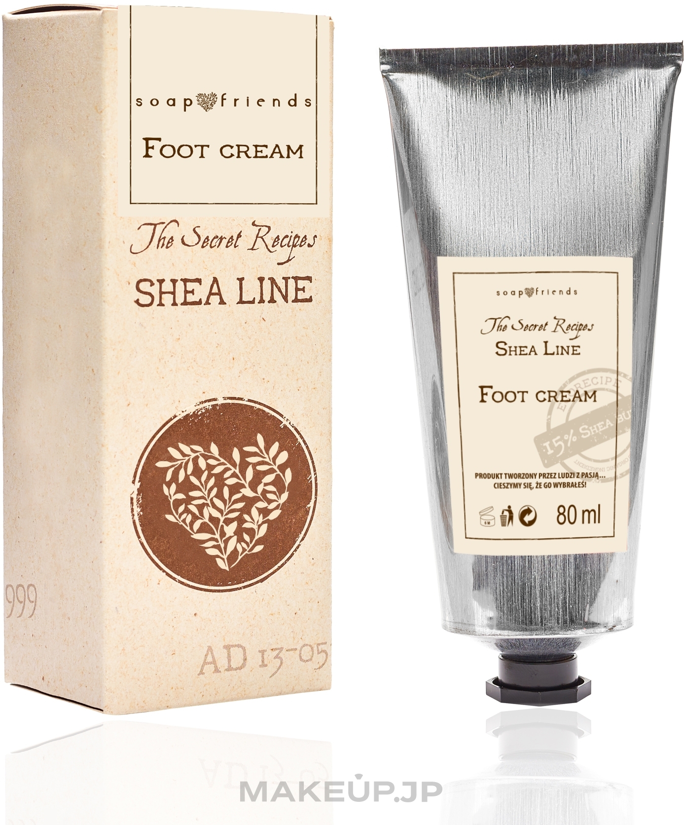 Shea Butter Foot Cream - Soap & Friends Shea Line Foot Cream — photo 80 ml