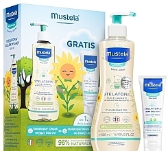 Fragrances, Perfumes, Cosmetics Set - Mustela Bebe Stelatopia (oil/500ml + f/cr/emulsion/40ml)