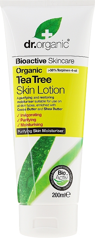 Body Lotion with Tea Tree Extract - Dr. Organic Bioactive Tea Tree Skin Lotion — photo N1