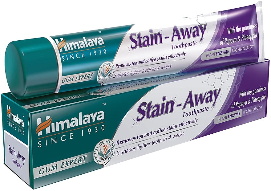 Whitening Anti-Stain Toothpaste - Himalaya Herbals Stain-Away Care Toothpaste — photo N1