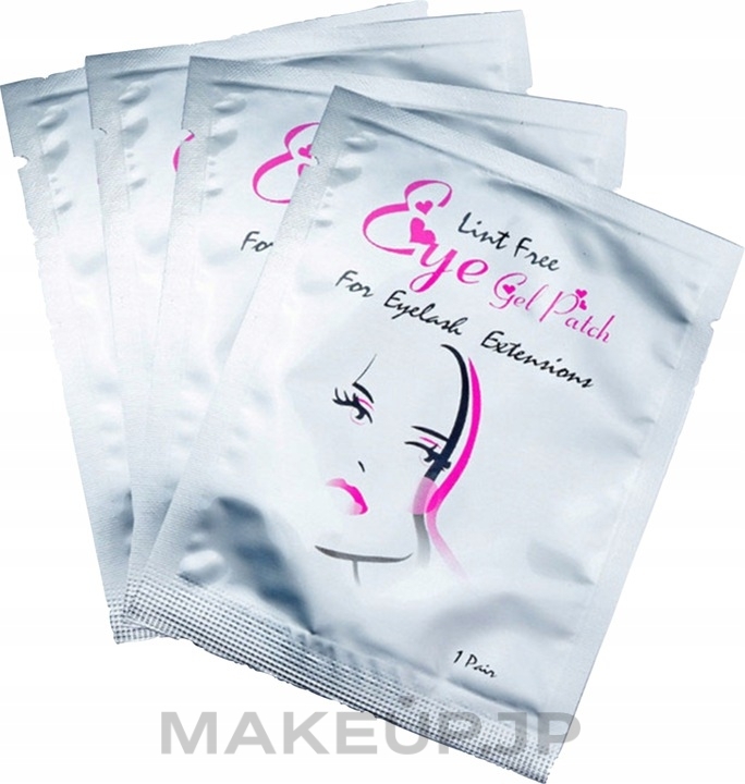 Lash Extension Gel Eye Patch, silver - Lewer Lint Free Under Eye Gel Patches For Eyelash Extensons — photo 50 pcs.