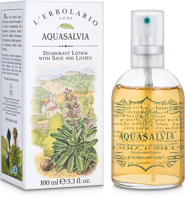 Sage Deodorant Water - L'Erbolario Aquasalvia — photo N1