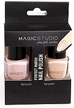 Fragrances, Perfumes, Cosmetics Nail Polish Set, powder and beige - Magic Studio 2 Nail Polish Pack (nail/polish/2pcs)