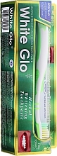 Set with White-Green Toothbrush - White Glo Herbal White (t/paste/100ml + t/brush/1pc) — photo N5