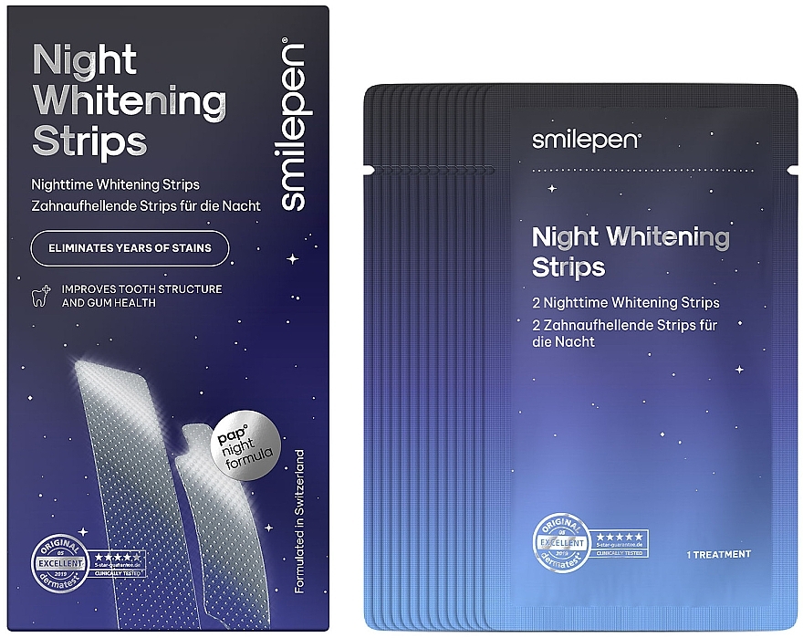 Night Whitening Strips - SwissWhite Smilepen Night Whitening Strips — photo N2