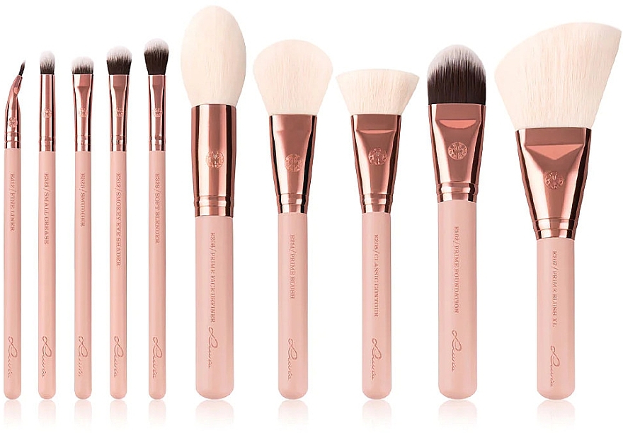 Makeup Brush Set, 10 pcs - Luvia Cosmetics Rose Golden Vintage Brush Expansion Set — photo N1