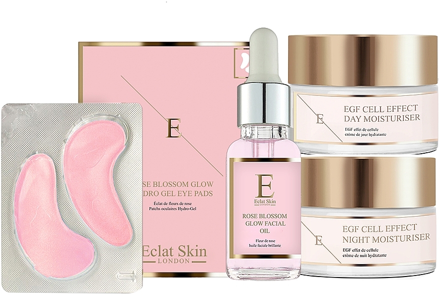 Set - Eclat Skin London Rose Blossom (d/cr/50ml + n/cr/50ml + oil/30ml + patch/10pcs) — photo N9