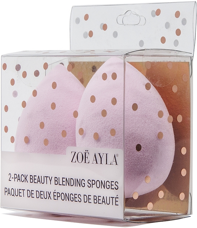 Makeup Sponge, 2 pcs - Zoe Ayla Cosmetics Beauty Blending Sponges — photo N2