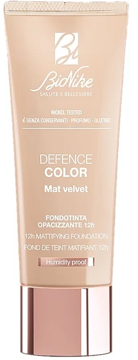 Foundation - BioNike Defence Color Mat Velvet 12h Foundation — photo N1