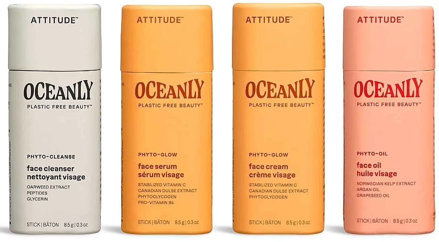 Set - Attitude Oceanly Phyto-Glow Travel Size Gift Set (f/cl/8.5g + f/ser/8.5g + f/cr/8.5g + f/oil/8.5g) — photo N2