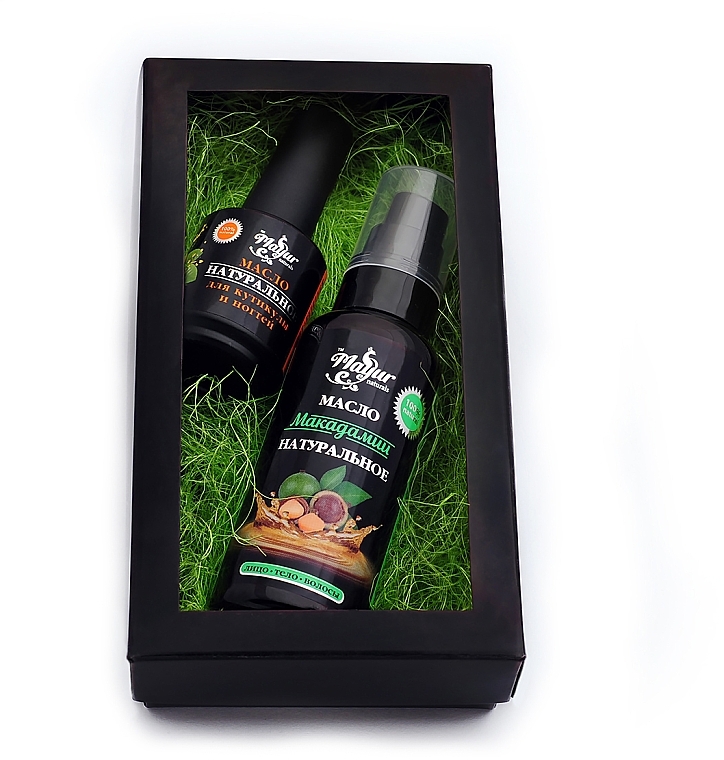 Skin & Cuticle Gift Set "Macadamia" - Mayur (oil/50ml + nail/oil/15ml) — photo N2