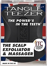 Massage Hair Brush - Tangle Teezer The Scalp Exfoliator & Massager Onyx Black — photo N3