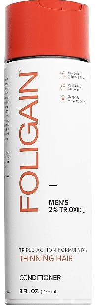 Anti Hair Loss Conditioner for Men - Foligain Men's Stimulating Conditioner For Thinning Hair — photo N2