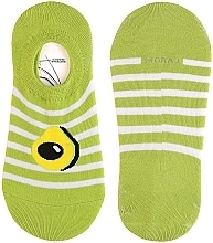 Women's Low-Cut Socks, Green Fruit Pattern - Moraj — photo N1