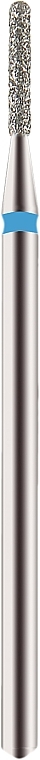 Diamond Nail Drill Bit "Cylinder", rounded, blue, 1,4mm/8mm - Staleks Pro — photo N1