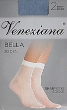 Fragrances, Perfumes, Cosmetics Women Socks "Bella" 20 Den, grafitto - Veneziana