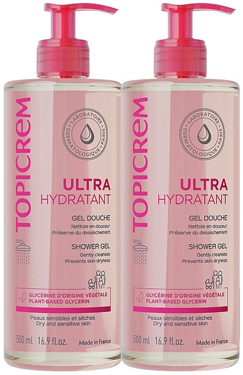 Set - Topicrem Ultra-Moisturizing Gentle Shower Gel (sh/gel/2x500ml) — photo N1