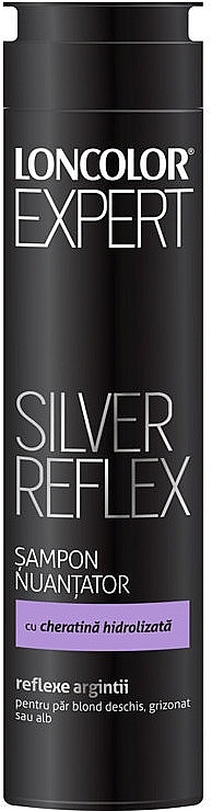 Coloring Shampoo for Blonde & Gray Hair - Loncolor Expert Silver Reflex Shampoo — photo N2