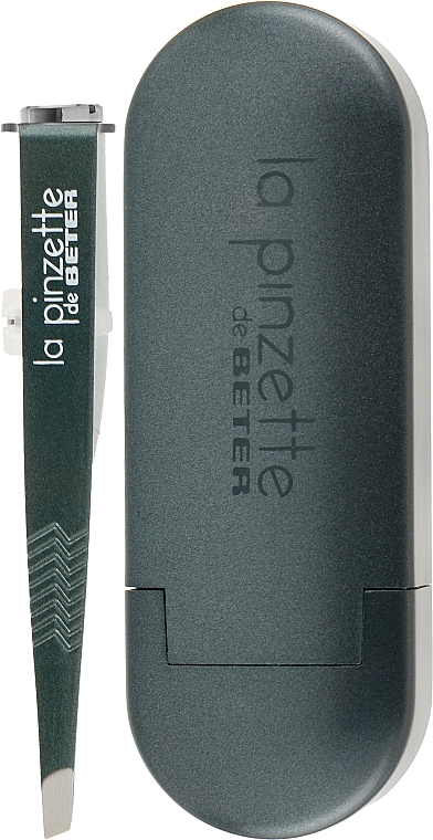 Slanted Tweezers with Light & Mirror, grey - Beter  — photo N1