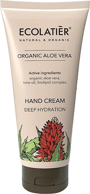 Aloe Vera Hand Cream - Ecolatier Hand Cream Deep Hydration Organic Aloe Vera — photo N1