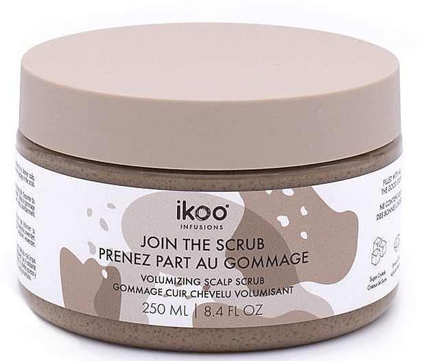 Sugar Scrub Foam "Deep Cleansing & Volume" - Ikoo Infusions Volumizing Sugar Scalp Scrub — photo N2