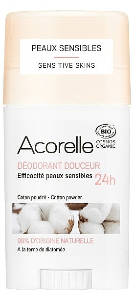 Deodorant Stick - Acorelle Deodorant Stick Gel Cotton Powder — photo N1