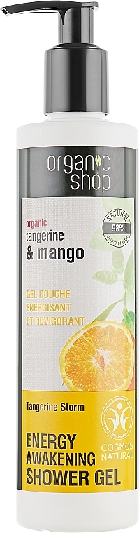 Energy Shower Gel "Tangerine Explosion" - Organic Shop Organic Tangerine and Mango Energy Shower Gel — photo N3