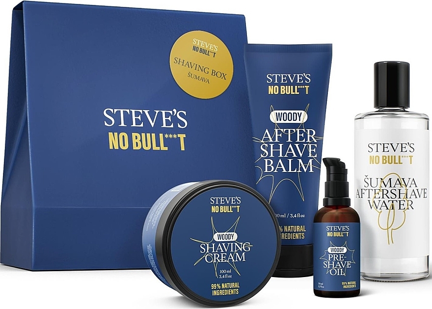 Steve's No Bull***t Sumava Shaving Box - Set, 4 products — photo N1