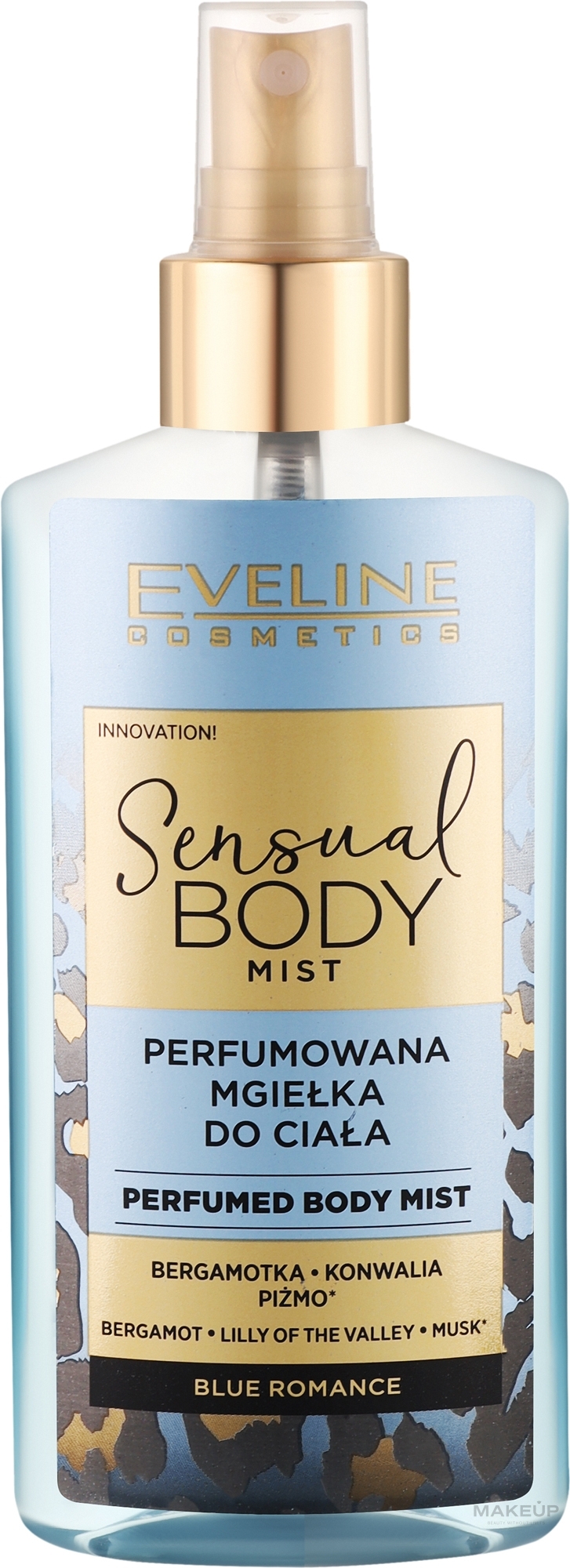 Perfumed Body Mist - Eveline Cosmetics Sensual Body Mist Blue Romance — photo 150 ml