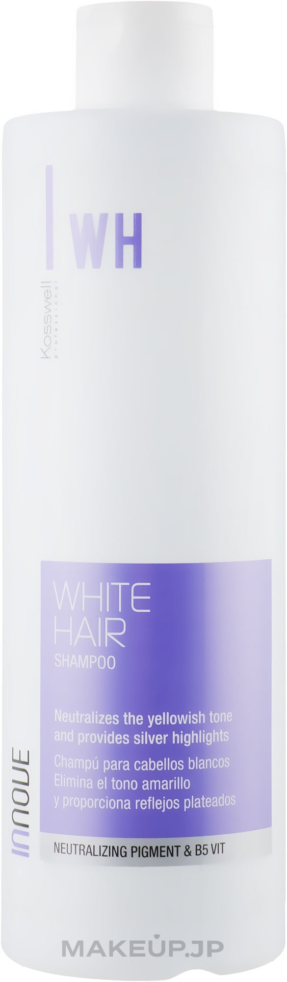 Yellow-Shade Neutralizing Shampoo - Kosswell Innove Professional White Hair Shampoo — photo 500 ml