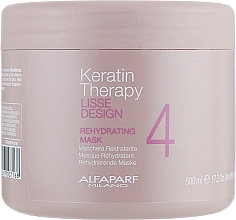 Hair Mask, Moisturizing - Alfaparf Lisse Design Keratin Therapy Rehydrating Mask — photo N8