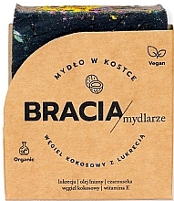 Charcoal, Coconut & Liquorice Solid Soap - Bracia Mydlarze Solid Soap Charcoal Coconut with Licorice — photo N1