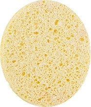 Fragrances, Perfumes, Cosmetics Oval Face Cleansing Sponge, SP-513, 8x9 cm, yellow - Silver Style