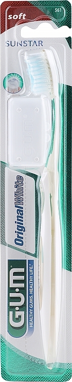 Toothbrush, soft, white - G.U.M OriginalWhite Toothbrush Soft — photo N1