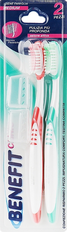 Toothbrush Set, red + yellow - Mil Mil Benefit — photo N1