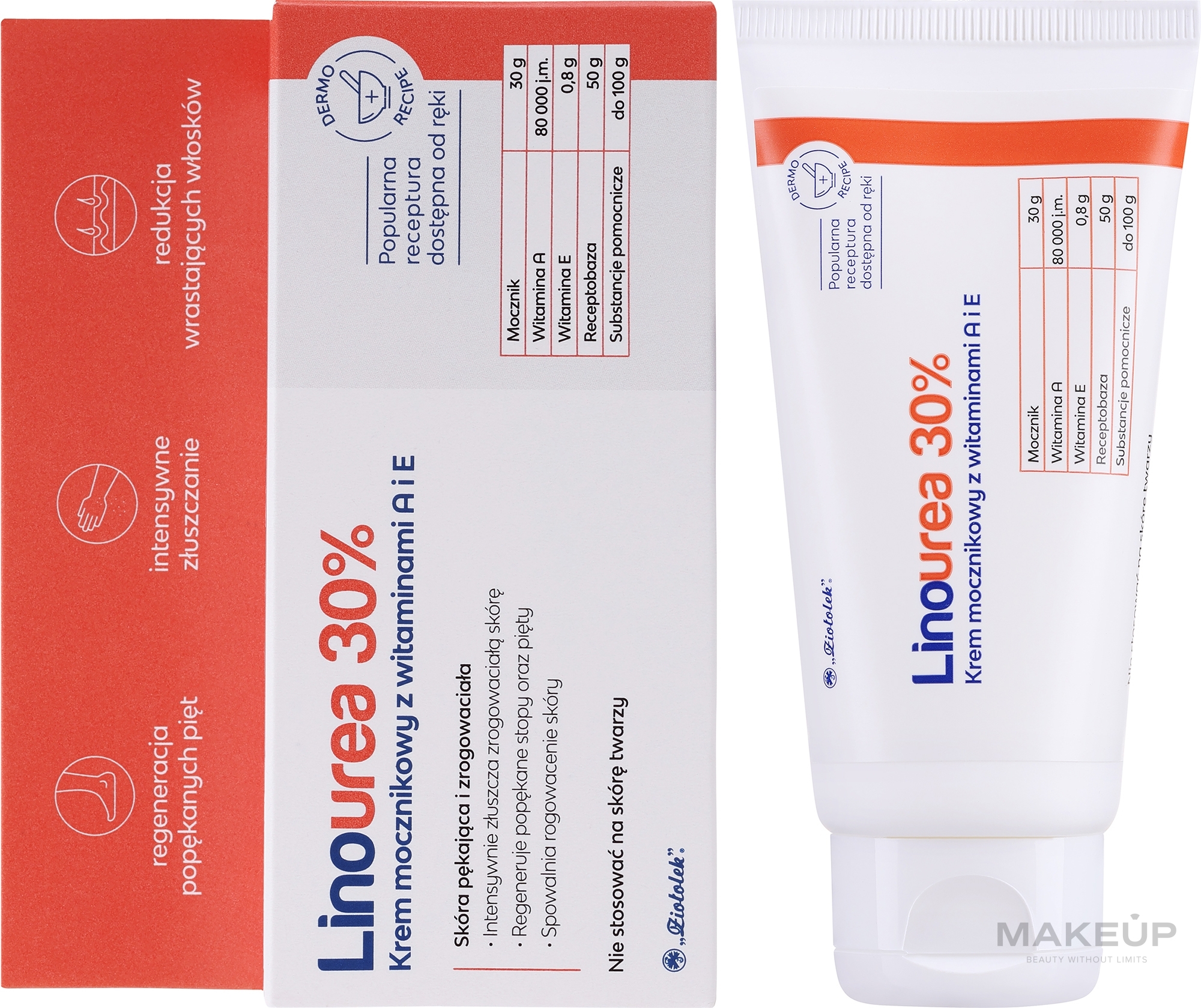 Body Cream - Ziololek Linourea 30% Body Cream Vitamin A+E — photo 50 g