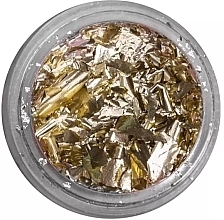 Nail Art Foil Flakes, cold gold - Elisium So Fancy — photo N2