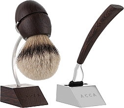 Shaving Set - Acca Kappa Shaving Set With Stand Wenge Wood — photo N1