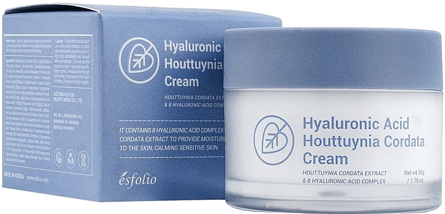 Face Cream with Hyaluronic Acid - Esfolio Hyaluronic Acid Houttuynia Cordata Cream — photo N4