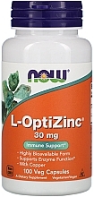 Minerals "L-OptiZinc", 30mg - Now Foods L-OptiZinc Veg Capsules — photo N2