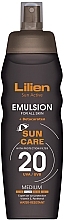 Fragrances, Perfumes, Cosmetics Sunscreen Body Emulsion - Lilien Sun Active Emulsion SPF 20